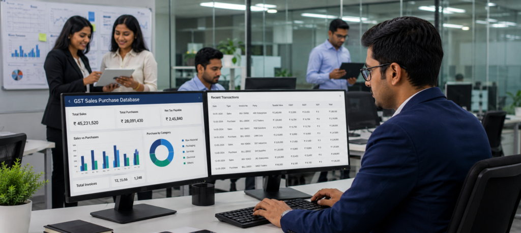 Gst Sales Purchase Database