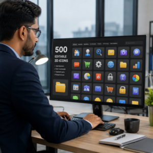 500 Editable 3D Icons