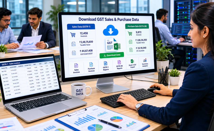Download Gst Sales Purchase Data