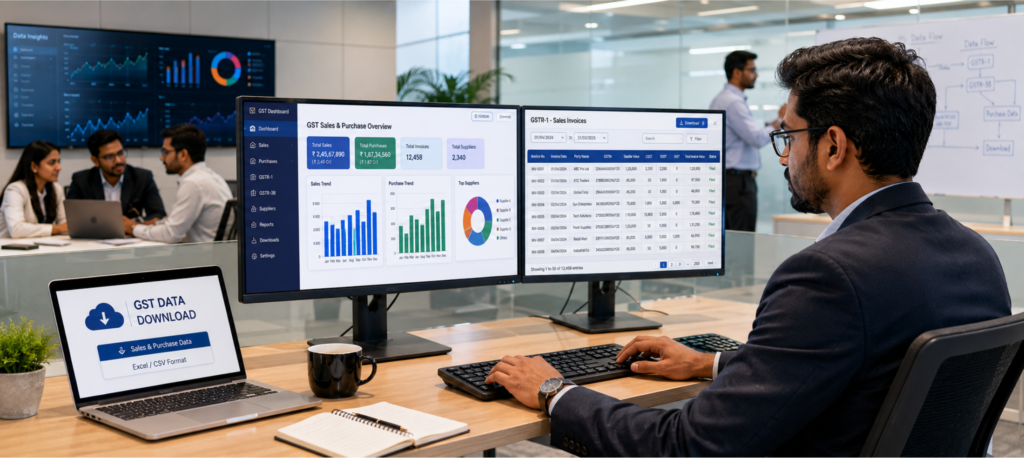 Download Gst Sales Purchase Data