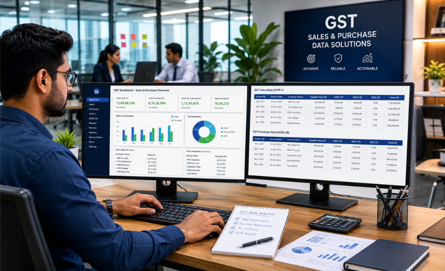 Get Gst Sales Purchase Data Of Company