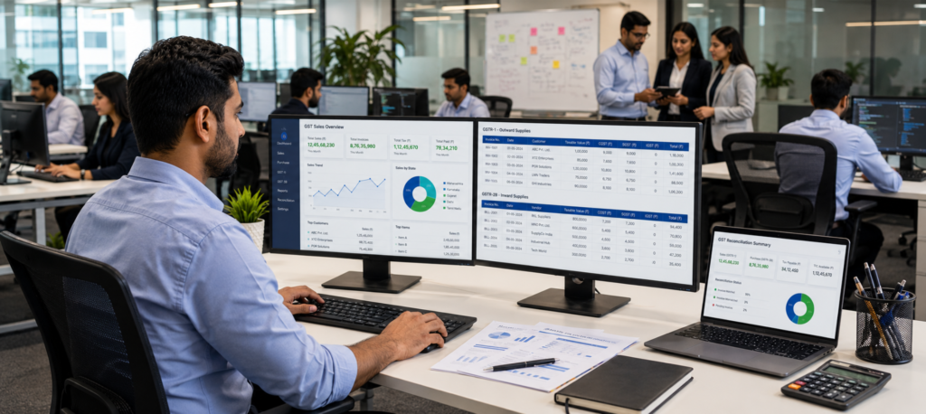 Get Gst Sales Purchase Data Of Company