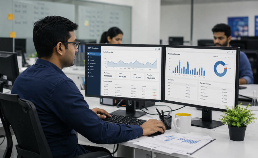 Gst Sales Purchase Database Online